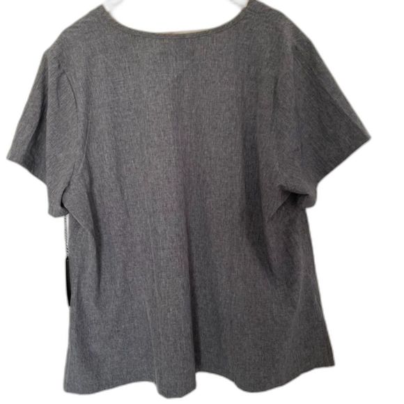 KOI Basics Andi Scrub Top Heather Gray Plus Size 3X New with tag D147 - Picture 2 of 13
